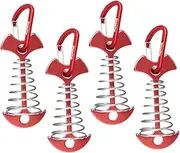 Abaodam 4Pcs Fish Bone Tent Stakes Durable Pegs for Camping Tents Easy to Clean and Reusable for Outdoor Activities and Firm