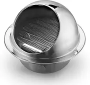 [VSKXFDDB] Stainless Steel Chimney Cowl Rain Cap, Round Grille Ventilation Cover Wall Vent Outlet for The External Wall Exhaust,Hood Exhaust Prevent Rain Vent Cowl Cap(Size:70mm) GINOLEI (Size : 80mm)