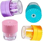4Pcs Manually Contact Lens Washer Cleaner Plastic Lens Cleaner Case Manual Rotary Desprotein Travel Contact Lens Cleaning Machine