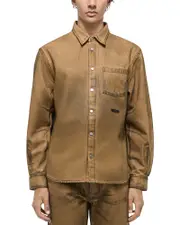 Helmut Lang Curved Waxed Oil Stain Shirt