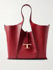 [Tod's] Tod's - T Timeless Medium Leather Shoulder Bag - Red - One size One size Red