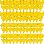 48 Pack Fruit Fly Trap Indoor Yellow Dual Sided Gnat Trap-Sticky Fly Trap-Fruit