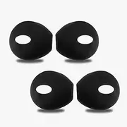 EKIND 4 Pcs Ear Cover Tips Anti-Slip Silicone Soft Replacement Sport Earbud Tips Compatible for iPhone 7 / 6S / 6 Plus / 5S / 5C / 5 Headphones Earphones Protective Accessories Tips (Black)