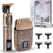[Ufree] Foil Shavers Electric Razor for Men, Beard Trimmer Grooming Shaving Kit, Hair Trimmer, Cordless Head Shavers for Bald Men Barber Clippers, Birthday Gifts for Him