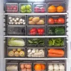 Food Storage Containers with Cover Refrigerator Drawer Kitchen Pantry Cabinet AU