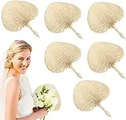 Yorajuy Wedding Raffia Fans | Palm Leaves Manual Handheld Fan Bulk,Portable Paddle Weaving Cooling Supplies for Wedding Outdoor Beach Theme Parties Home Wall Decoration