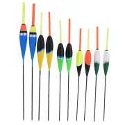 10Pcs Colorful Fishing Carp Floats Bobbers Hooks Freshwater Floating Tackle MN
