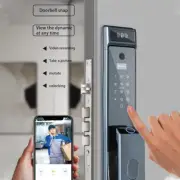 Tuya Wifi 3D Face Fingerprint Door Lock Electronic Smart Lock With camera