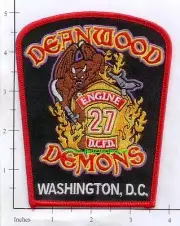 Washington DC - Engine 27 District of Columbia Fire & EMS Patch Deanwood Demons