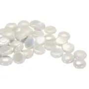Glass Beads,36pcs Flat Glass Gemstone White 0.44lbs Glass Pebbles