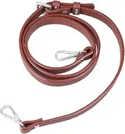[Operitacx] Adjustable PU Bag Strap Replacement Shoulder Strap for Womens Bags Versatile Accessory for Messenger Travel and Gym Bags Coffee Color with Silver Buckle