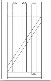PVC Picket Fence 1350mm high White Temporary 1780mm Wide Portable Fencing Events, 1350h x 800w Gate