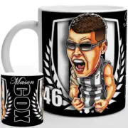 Mason Cox Mug - Collingwood Magpies - Art by Brocker