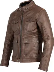 John Doe Drifter Motorcycle Leather Jacket, brown, Size 3XL for Men