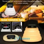 Portable Solar Powered LED Hiking Camping Lantern Collapsible with 3 Light Modes