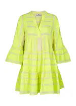 Devotion Ella Embroidered Stretch-cotton Mini Dress - Yellow - L L
