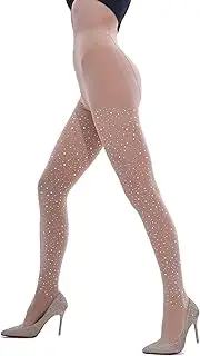 [CharnmRose] Women's Sparkly Tights for Women Soft High Waist Stockings Pantyhose