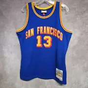 NWT Mitchell Ness 1963 San Francisco Warriors Wilt Chamberlain 13 Jersey M $135