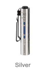 Acebeam Rider Edc Rechargable Flashlight Torch Silver - Powerful Compact 650 Lumen #rx