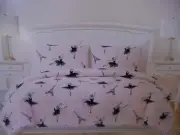 NIP NICOLE MILLER HOME KIDS PINK EIFFEL TOWER BALLERINA 2 PC TWIN COMFORTER SET