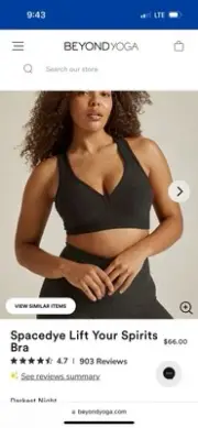 Beyond Yoga Women's XL Spacedye Lift Your Spirits Bra Darkest Night