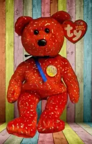 ⭐️ DECADE ⭐️ Red - 2003/2002 TY Beanie Baby- MWMT'S