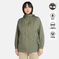 在飛比找momo購物網優惠-【Timberland】女款灰綠色防水可收納運動外套(A5P