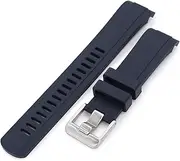 [MiLTAT] 22 mm Crafter Blue CB10 Blue Rubber Curved Lug Watch Strap for Seiko SKX007, blue, L, Strap