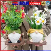 Succulent Plant Pot Hanging Holder Swing Faceless Gnome Flowerpot Resin Planter↭
