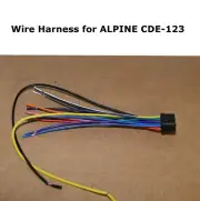 New Wire Harness for ALPINE CDE-123 CDE123 FREE FAST SHIPPING