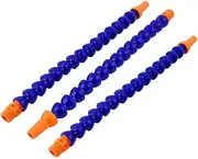 YXQ 3/8 BSPT 16mm ID Round Nozzles Thread Flexible Water Oil Coolant Pipe Hose 3Pcs 40cm Length