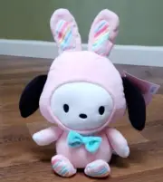 NEW Sanrio 8" Hello Kitty & Friends 2024 Pochacco Easter Bunny Costume Plush NWT