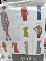 Uncut Size 12 14 16 Easy Options Dress Tunic Skirt Vogue 2051 Pattern Variations