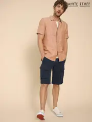 White Stuff Blue 100% Cotton Halsall Cargo Shorts (173335) | $115