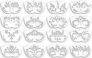 Stencils for Face Painting | 16X Face Paint Templates | Flower Template, Art Drawing Practice Tool -for Kids- Adults