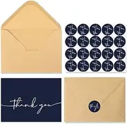 20 PCS Thank You Cards With Envelopes,Thank You Card,4x6 Inch Minimalistic Design, Thank You Notes for Wedding, Business, Baby Shower, Small Business, Funeral, Graduation