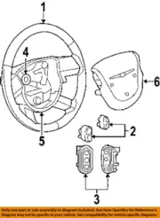 CHRYSLER OEM 07-10 Sebring Steering Wheel Trim-Steering Wheel 1GA611J8AA (for: Chrysler)