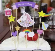 Cake Topper Unicorn Theme