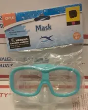 Swimgear Swim Mask Goggles Ages 4+ Light GREEN - Adjustable Head Strap UE9