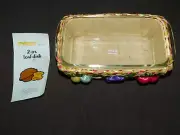 VINTAGE 1970S KITCHEN PYREX FRUIT GRAPES ONIONS 2 QT LOAF DISH NEW