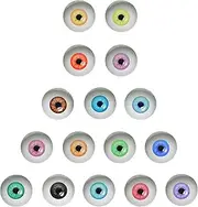 20 Pairs 18mm Dome Glass Human Eyes for Art Dolls Sculptures Props Masks Fursuits Jewelry Making Taxidermy Flatback