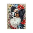 Velveteen Blanket, Papillion Dog Print, Cozy Home Decor Gift, Soft Throw for