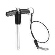 T Handle Lock Pins,15/64" Pin Dia. 1-31/32" Usage Length w Lanyard Cable(6-50mm)