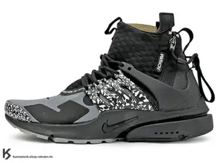 [26cm] 2018 第二彈 德國機能服裝品牌 ACRONYM x NIKE AIR PRESTO MID COOL GREY 灰黑 文字迷彩 拉鍊 魚骨鞋 慢跑鞋 (AH7832-001) !