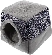 LIGHTAOTAO 1Pc Comfortable Cat Bed Cave Four Seasons House for Indoor Cats Reversible Cushion Fleece Mat Skid Base Design for Travel for Pets Random Color