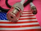SMA FEMALE to SO-239 Female Jack jumper pigtail Cable WIFI RG58 3' MADE IN USA