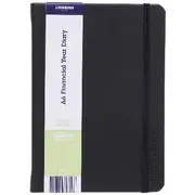 J.Burrows A6 Week to View PU FY25/26 Diary Black