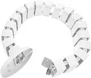 Gatuida 1pc Conduit USB Cable Self Wrapping Cord Tube Cord Management Sleeve Cable Wire Sleeves Cable Wires Coiled Tube Cable Management Sleeve White Winding Abs Serpentine