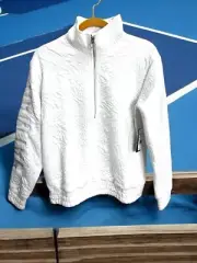EleVen by Venus Williams Revenge Women’s Sz S Batman Pullover White 1/2 Zip $158