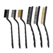 Pack of 6 7inch/9Inch Wire Brush Set Professional Brushes for Removing Rust